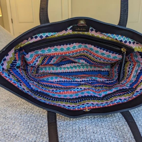 Stella & Dot Fillmore Tote in Black Stripe - Picture 4 of 6